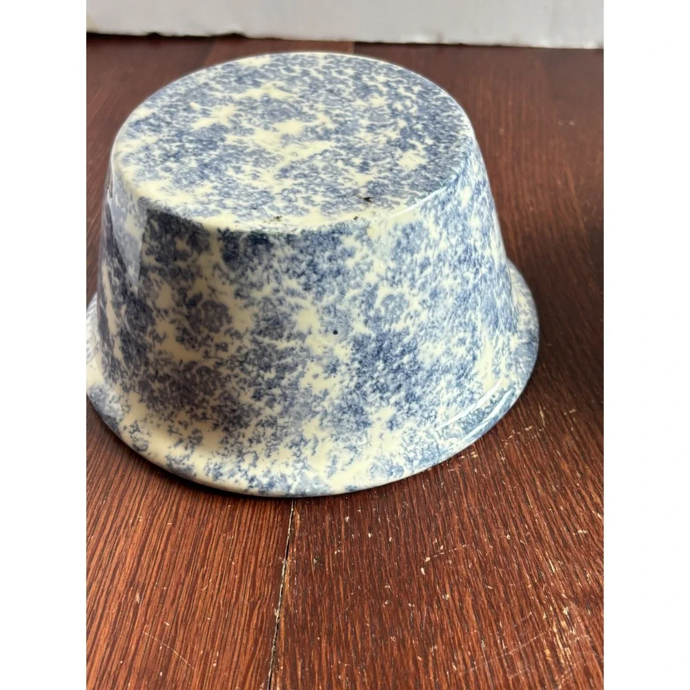 Ceramic Crab Chilled Dip Bowl Set Blue‎ Spongeware 2 Piece Iced Server Coastal